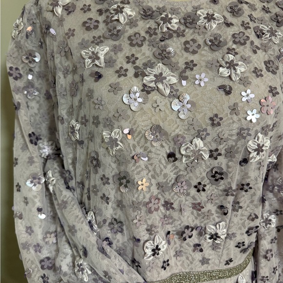 Mac Duggal Lavender Sequin Floral Gown size 14 NWT $698 - Picture 4 of 12